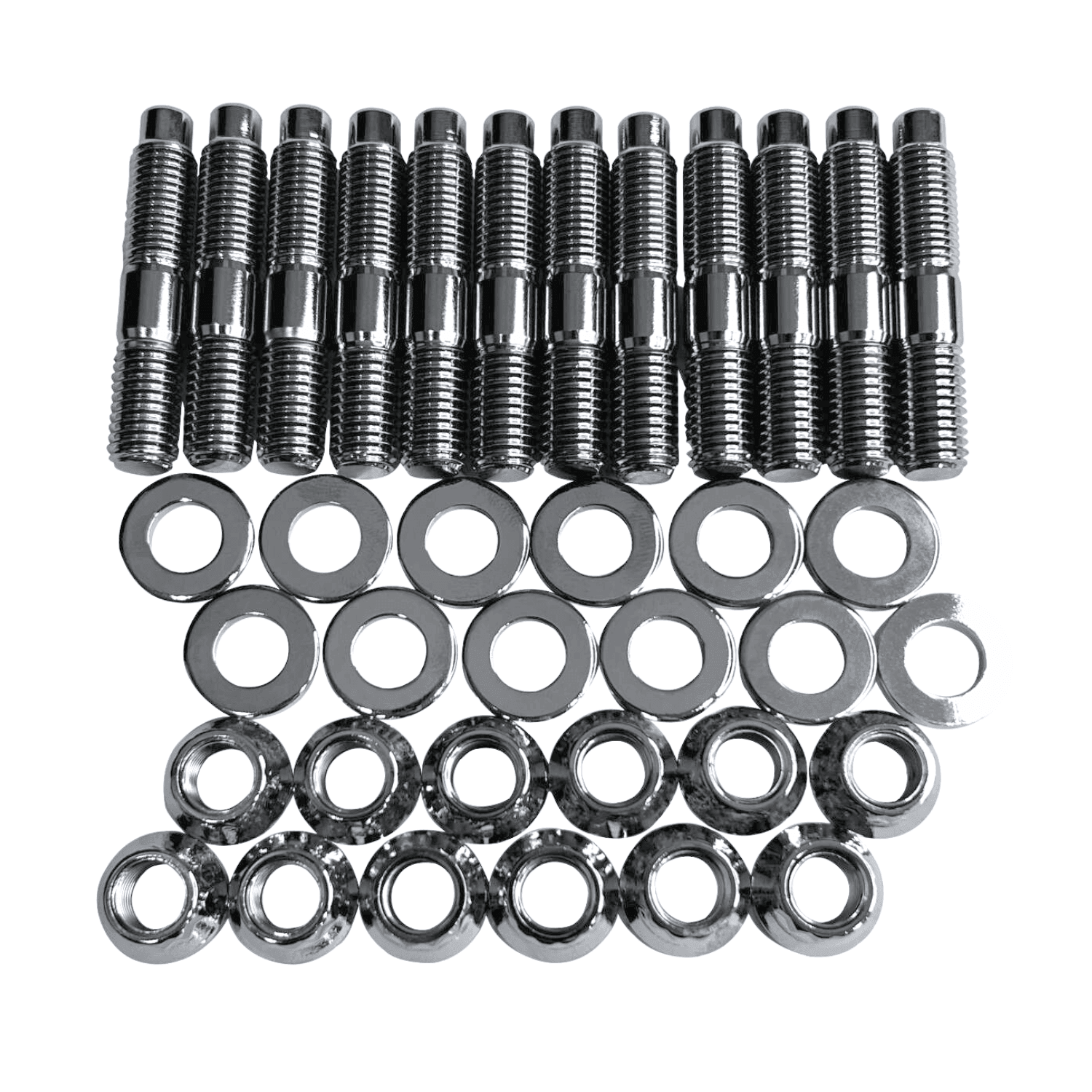 1994-2020 Cummins 5.9L/6.7L Gator Fasteners Heavy Duty Exhaust Manifold Stud Kit - Chrome (EMSK5967C-CR) - Gator Fasteners
