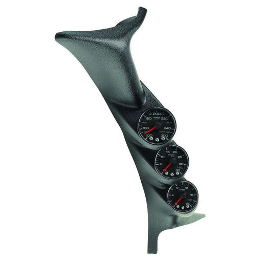 1999-2007 Powerstroke 7.3L/6.0L Spek-Pro Black on Black Triple Gauge Kit (P73010) - AutoMeter