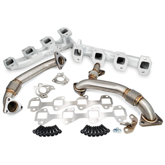 2001-2024 Duramax High-Flow Exhaust Manifold w/ Up-Pipes (116111035) - Pacific Performance Engineering