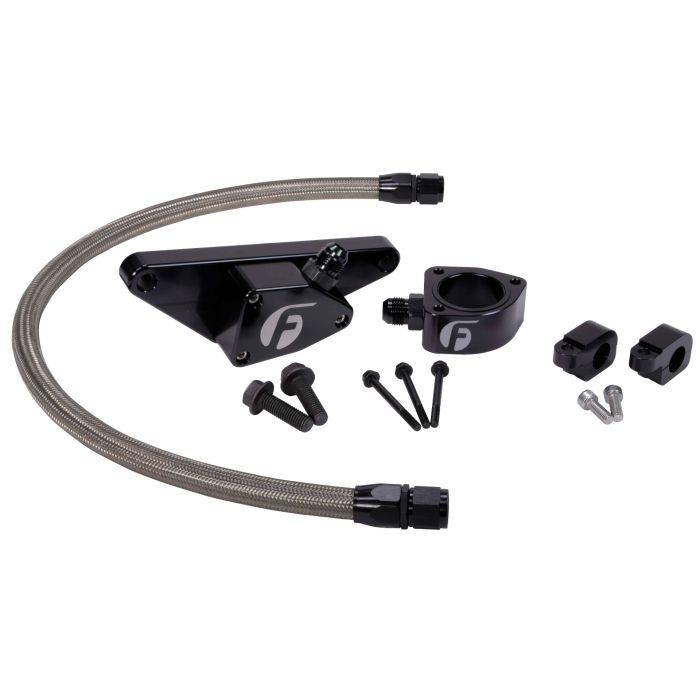 2003-2007 Cummins 5.9L Coolant Bypass Kit Manual Transmission with Stainless Steel Braided Line (FPE-CLNTBYPS-CUMMINS-MAN-SS) - Fleece Performance