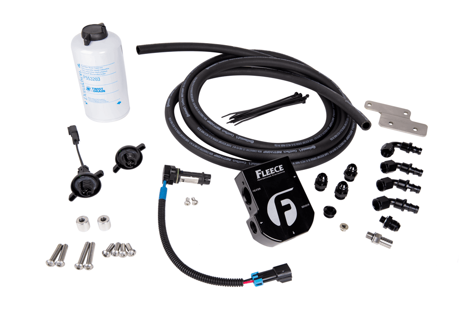 2003-2018 Cummins 5.9L/6.7L Auxiliary Heated Fuel Filter Kit (FPE-CUMM-HFFBA-0318) - Fleece Performance
