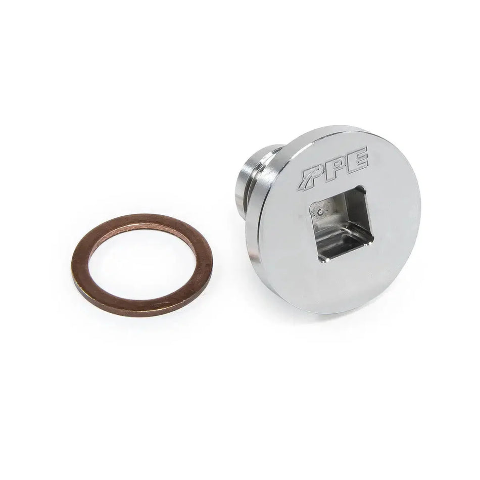 1998.5-2018 Cummins 5.9L/6.7L PPE Hardened Stainless Steel Oil Drain Plug (214052001)