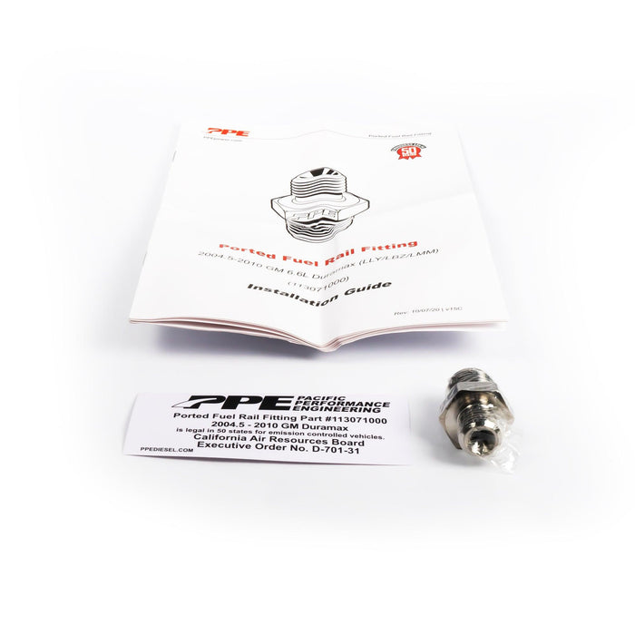 2004.5-2010 Duramax Fuel Rail Fitting Adapter (113071000) - Pacific Performance Engineering
