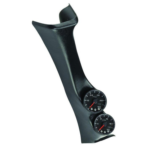 2008-2010 Powerstroke 6.4L Spek-Pro Black on Black Pillar Twin Gauge Kit (P72011) - AutoMeter