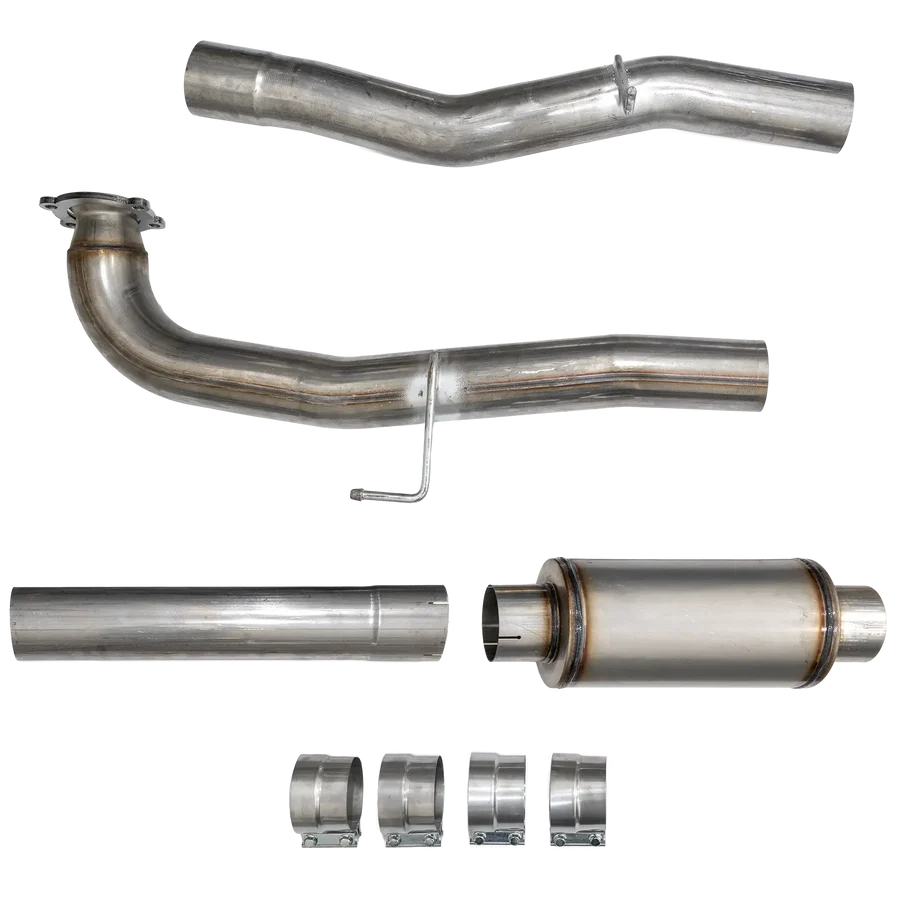 2017-2023 Duramax L5P Dirty 4" CAT & DPF Race Pipe w/ Muffler (DDC-3GM17M)
