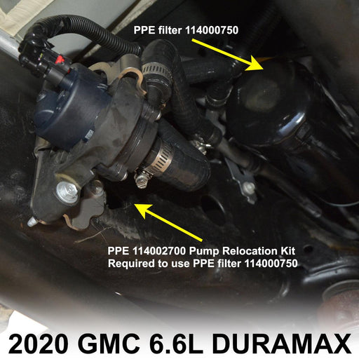 2020-2022 Duramax L5P Fuel Coolant Pump Relocation Kit (114002700) - Pacific Performance Engineering