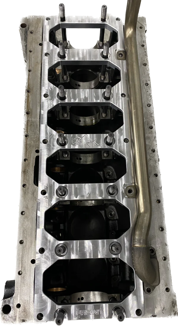 2003+ Cummins 5.9L/6.7L Apex 12mm Billet Steel Drop-In Girdle w/ ARP Studs (PN-ADG12)