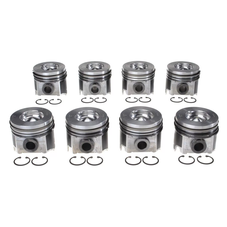 2003-2007 Powerstroke 6.0L Mahle Set of 8 Pistons w/ Rings - .040 (224-3503WR.040)
