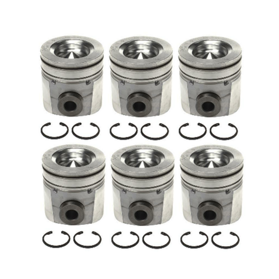 2003-2004 Cummins 5.9L Mahle Set of 6 Pistons w/ Rings - .020 (224-3672WR.020)