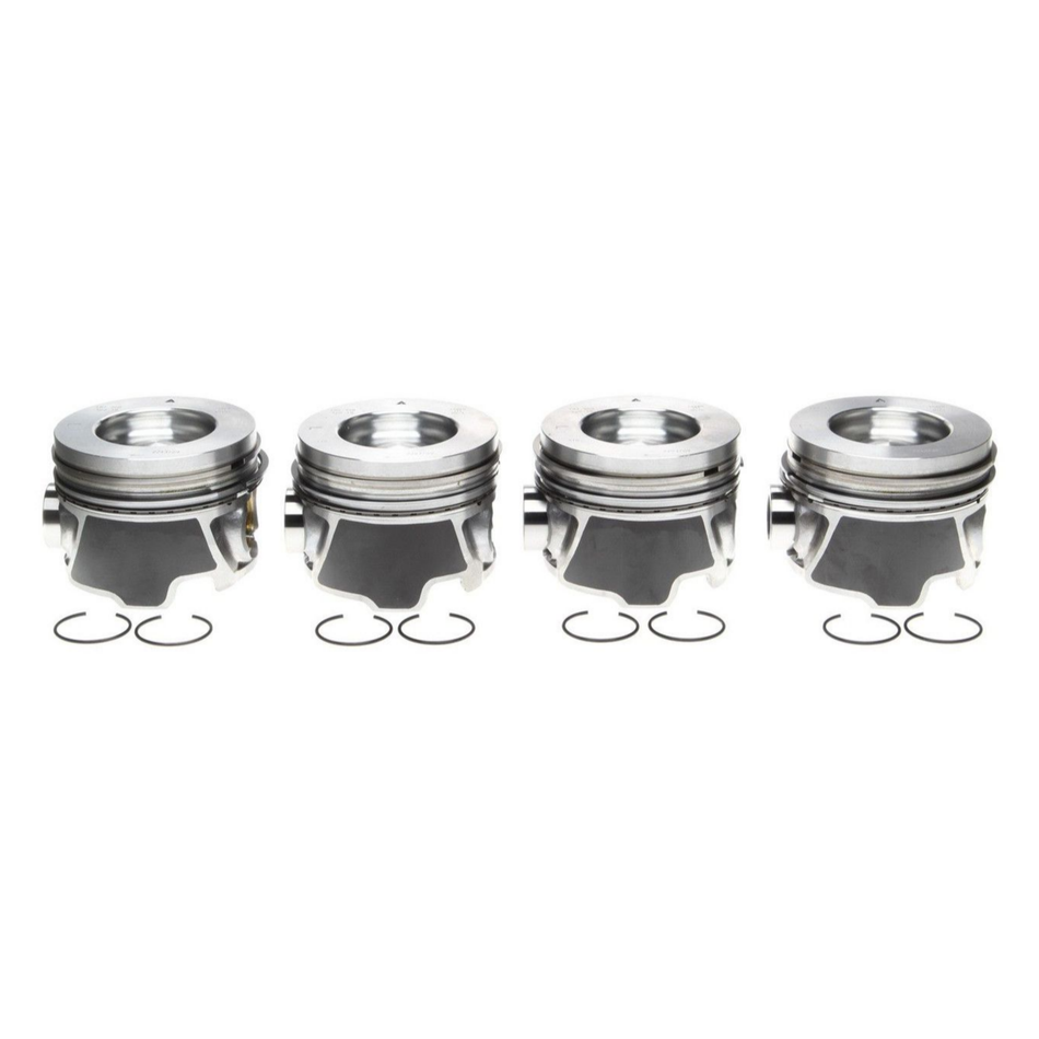 2006-2010 Duramax LLY/LBZ/LMM Mahle Set of 4 Pistons w/ Rings Left Bank - Standard (224-3709WR)