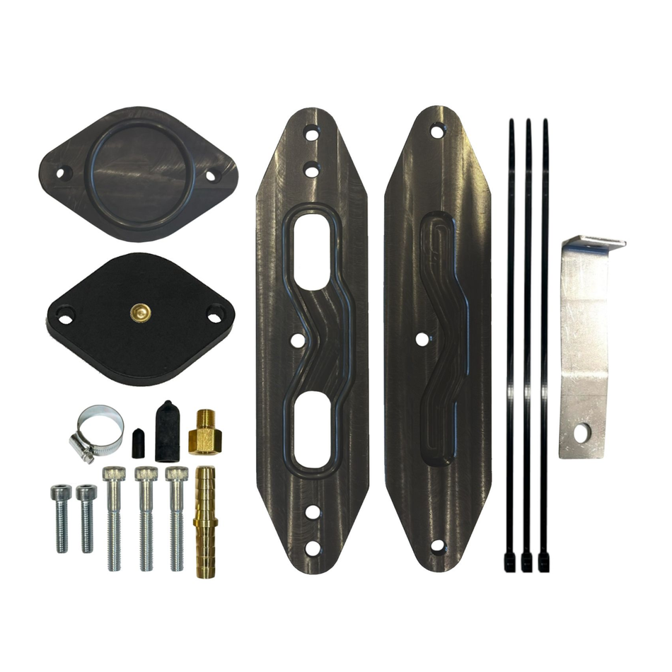 2017-2019 Powerstroke 6.7L Mel's EGR Cooler Delete Kit w/ Pass Through Plate (700011-P)