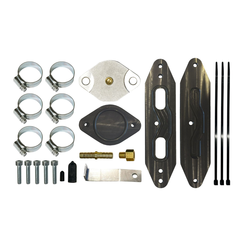 2020+ Powerstroke 6.7L Mel's EGR Cooler Delete Kit w/ Pass Through Plate (700012-P)