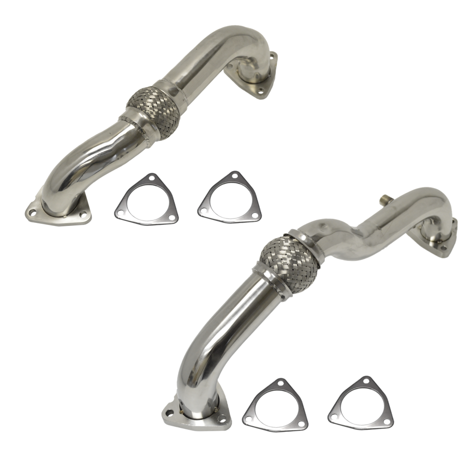 2008-2010 Powerstroke 6.4L Mel's Turbo Up-Pipe Kit w/ EBP & O2 Bungs (700013)