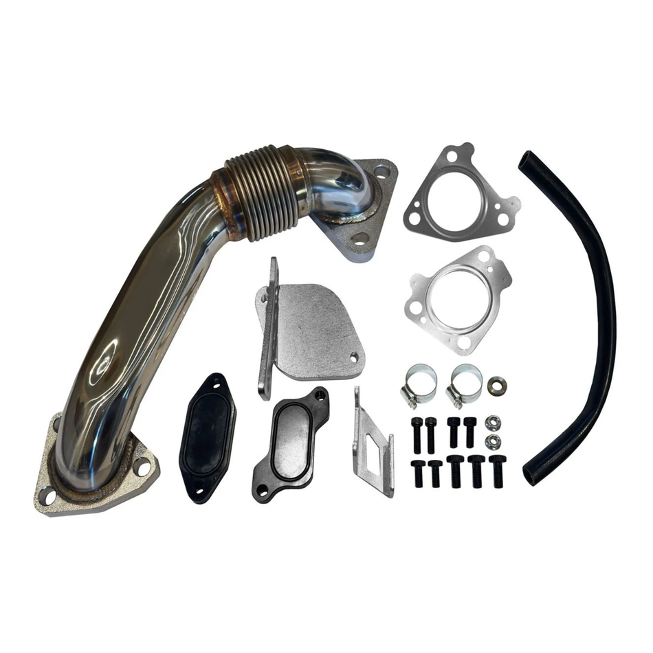 2006-2007 Duramax LBZ Mel's EGR Cooler Delete Kit w/ Up-Pipe (800008-U)