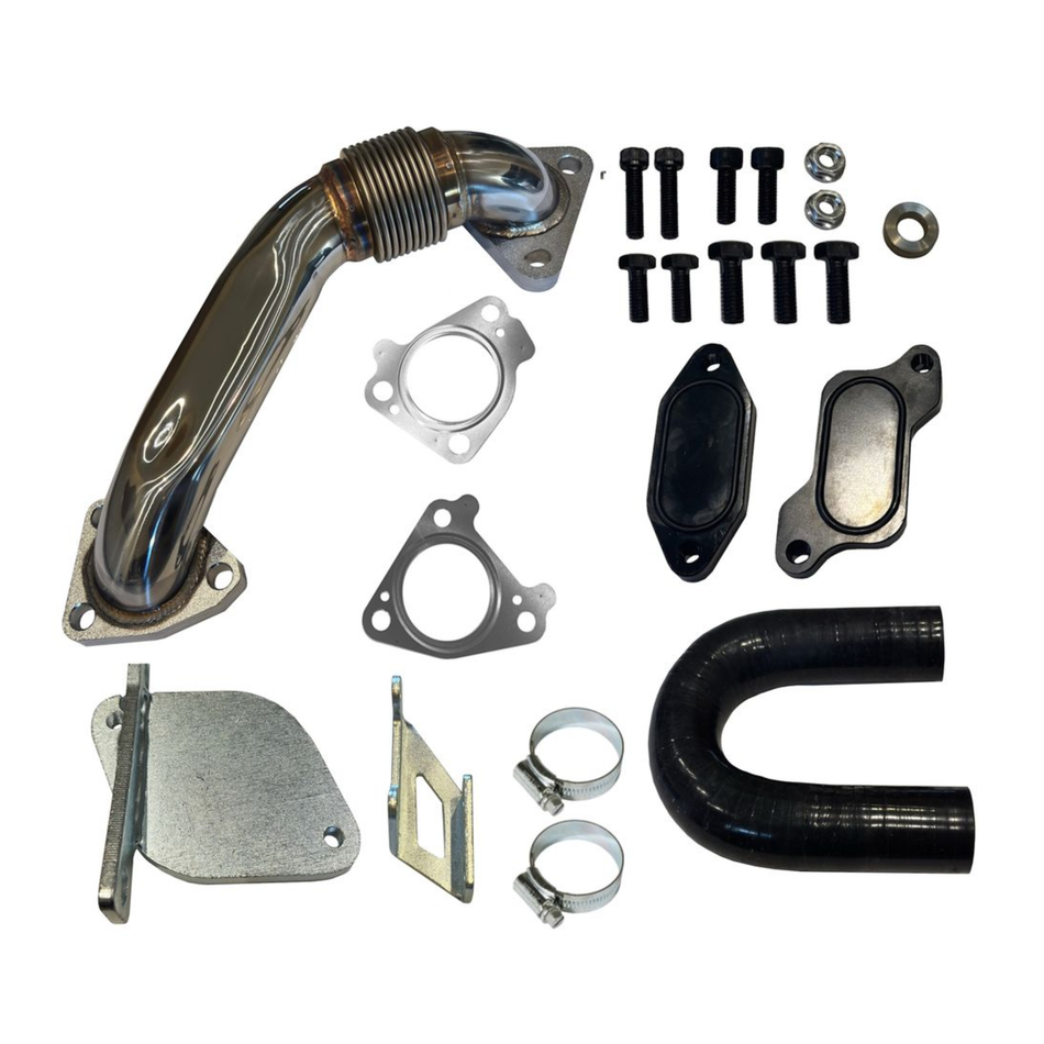 2007-2010 Duramax LMM Mel's EGR Cooler Delete Kit w/ Up-Pipe (800009-U)