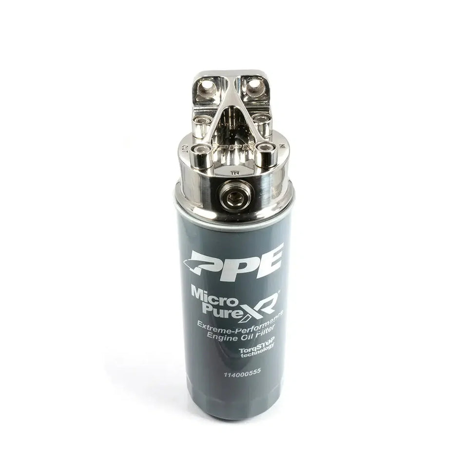Universal PPE Remote Oil Filter Mount Kit Polished 304 SS (114002000)