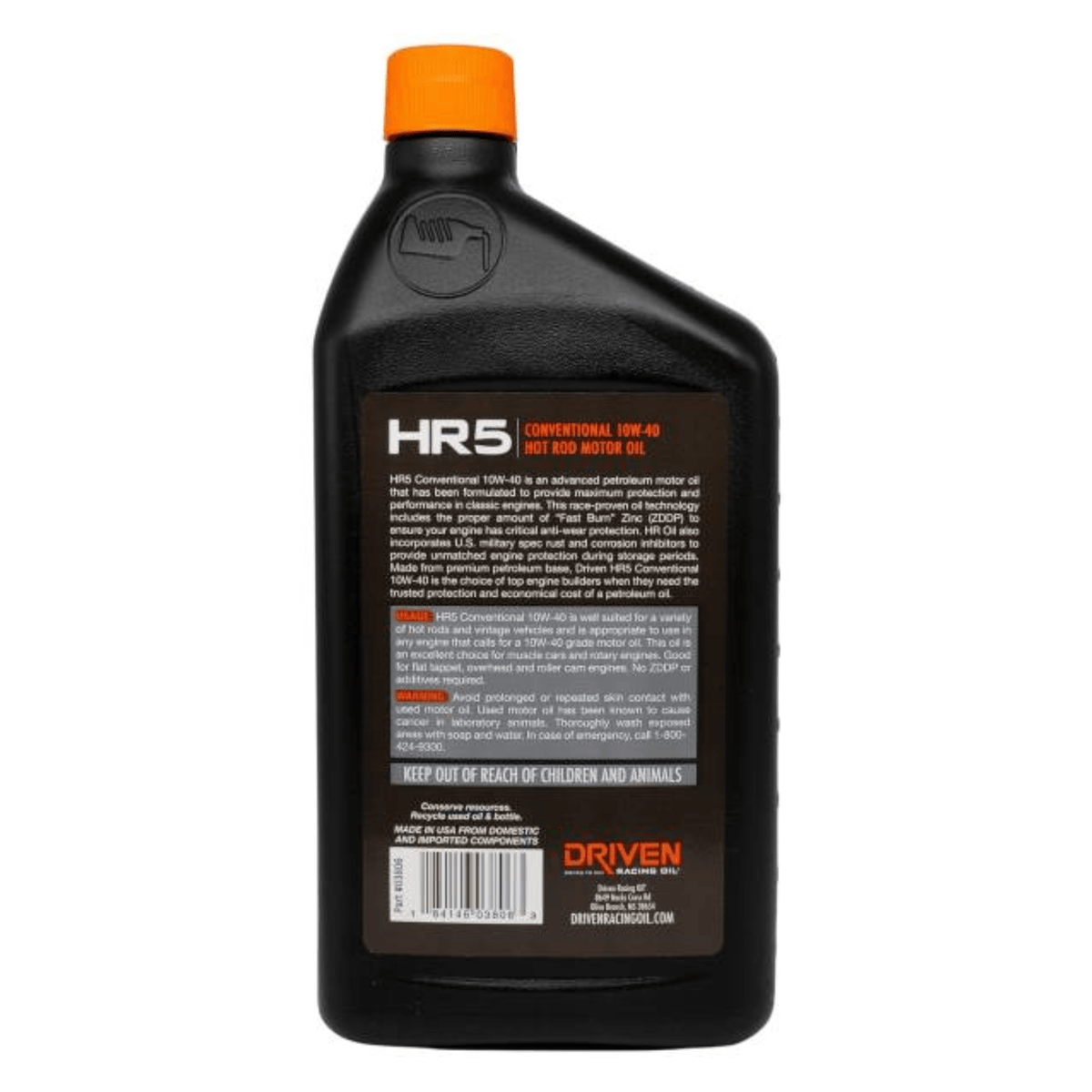 Driven Racing Oil HR5 10W-40 Conventional Hot Rod Oil (03806) – OCDiesel