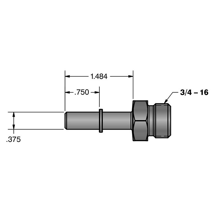 Universal Fleece 3/8,5/16,1/2,12mm Quick Connect to 3/4"-16 O-ring (FPE-34550-A)