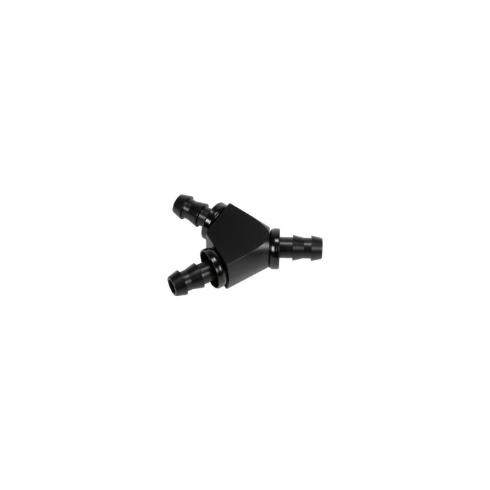 Universal Fleece 3/8" Black Anodized Aluminum Y Barbed Fitting (FPE-FIT-Y06/Y08-BLK)