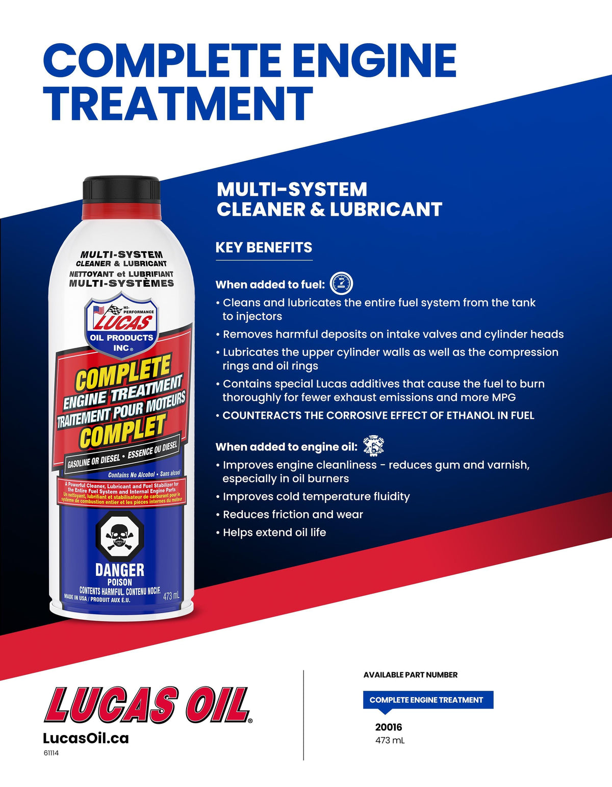 Lucas Oil Complete Engine Treatment (20016) – OCDiesel