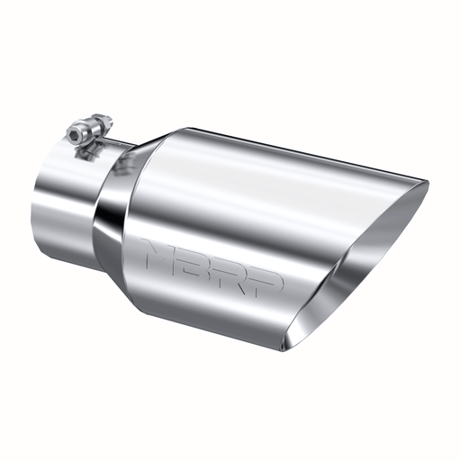 Universal Angled Dual Wall Polished Stainless Steel Exhaust Tip 4" x 6" x 12" (T5072) - MBRP