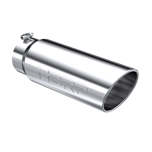 Universal Angled Rolled End Exhaust Tip Polished Stainless Steel 5" x 6" x 18" (T5125) - MBRP