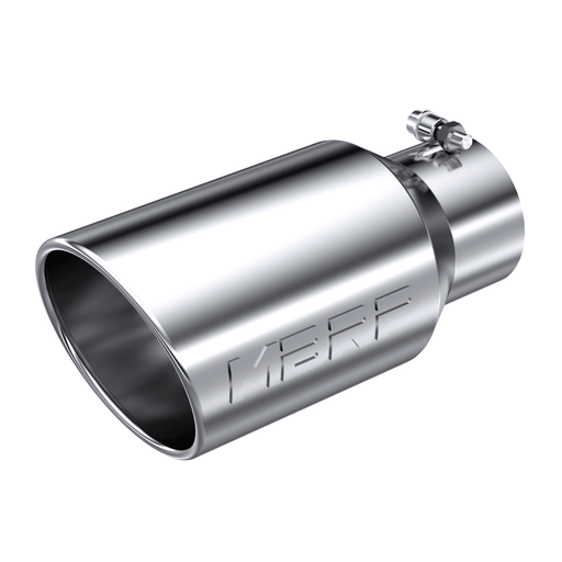 Universal Angled Rolled End Polished Stainless Steel Exhaust Tip 4" x 6" x 12" (T5073) - MBRP