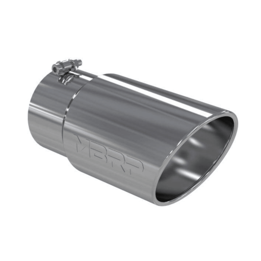 Universal Exhaust Tip 5" x 6" x 12" Angled Rolled End Polished Stainless (T5075) - MBRP